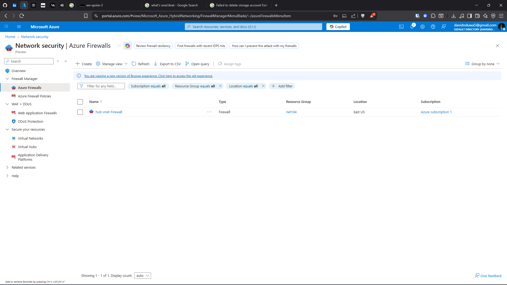 Azure Firewalls